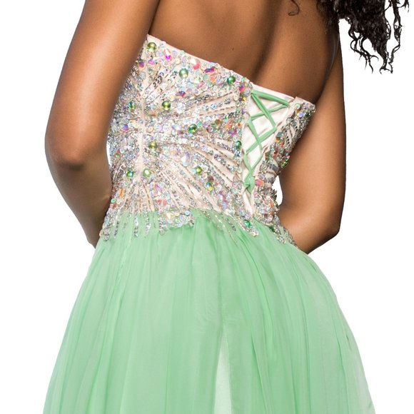 Sweetheart Neck Sequin Bodice Prom Dress GSGL2092 - Picture 5 of 9